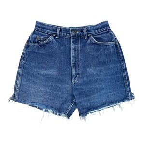 Lee Rider Vintage womens Size 12 Med Jeans Shorts Blue USA Denim Classic Wash
